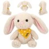 Depesche 12448 SNUKIS Hase Daffy Beige Mit Halstuch 18cm Plüsch Kuscheltier -Spielwarenladen 0012448 0012448 12448 1 image zoom
