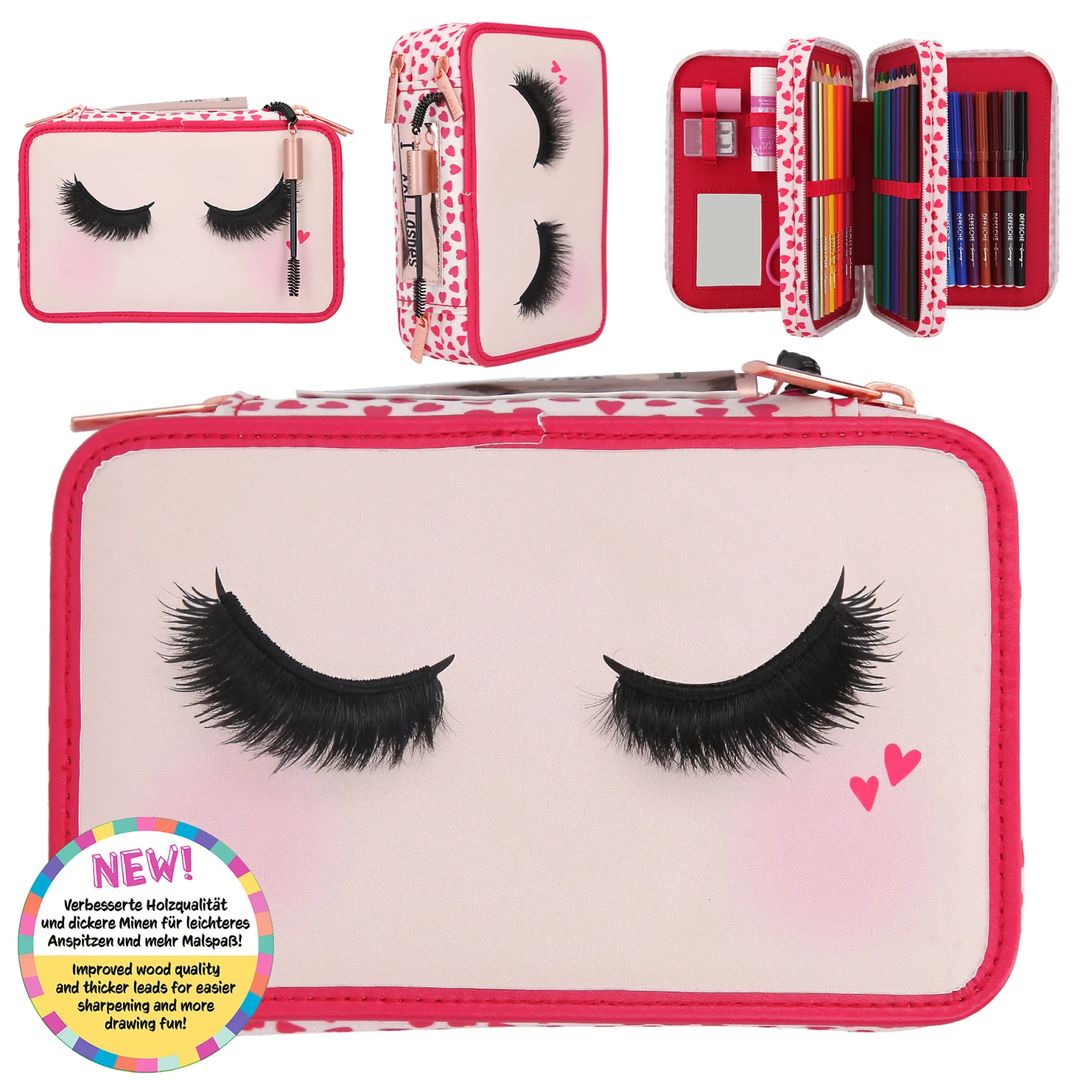 Depesche 11481 TOPModel 3-Fach Federtasche BEAUTY GIRL Schlafaugen Wimpern 12 Depesche 11481 TOPModel 3-Fach Federtasche BEAUTY GIRL Schlafaugen Wimpern – Bild 10