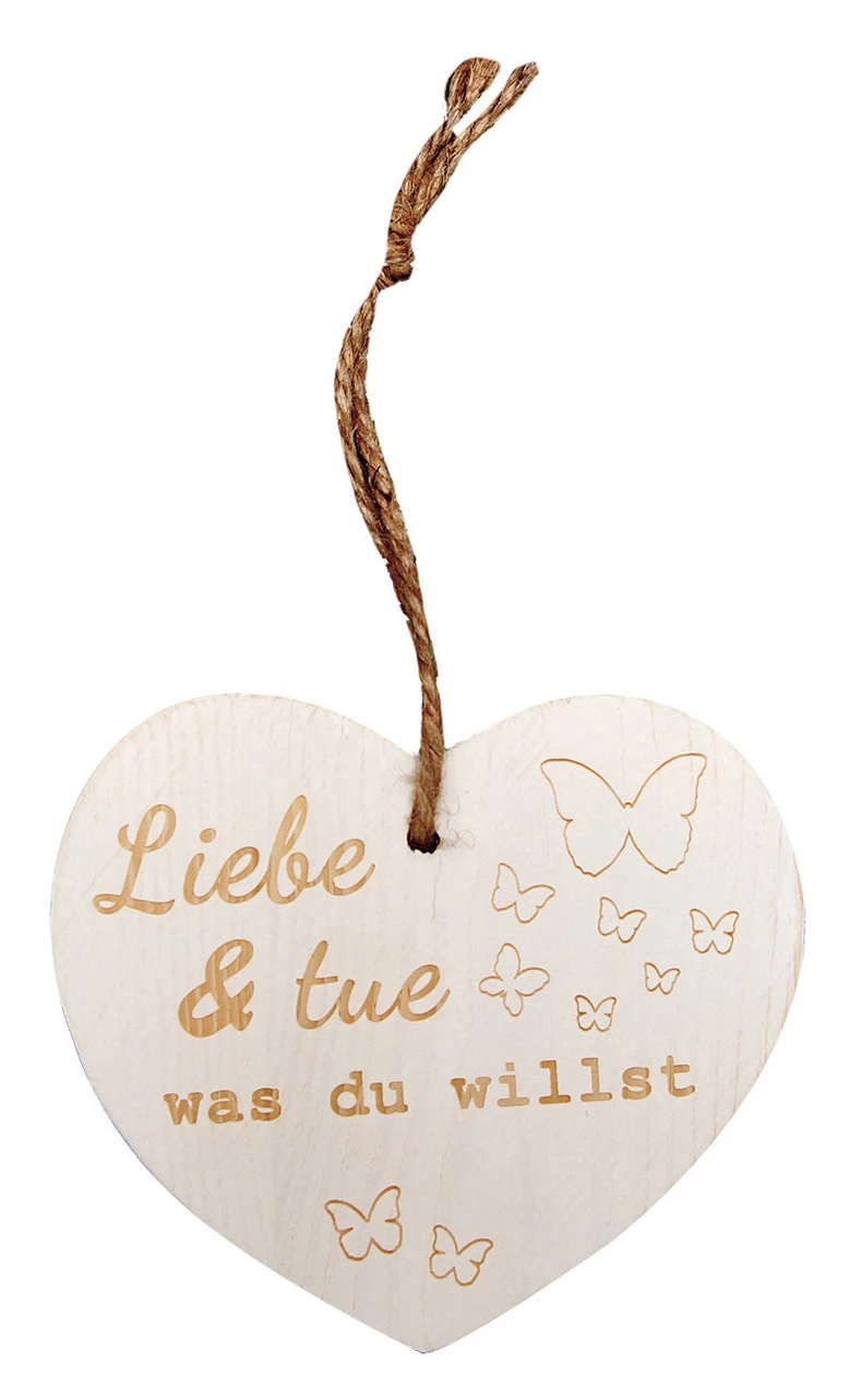 Kleines Vintage-Herz Aus Holz "Liebe Und Tue Was Du Willst" 24003 3 Kleines Vintage-Herz Aus Holz "Liebe Und Tue Was Du Willst" 24003