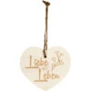 Kleines Vintage-Herz Aus Holz "Liebe Ist Leben" 24009 -Spielwarenladen 24009