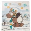 Nici 44158 Kuschel-Decke Winter Glamour Rentier Gans Pinguin 125x160cm Plüsch -Spielwarenladen 44158 01 HA Frei me