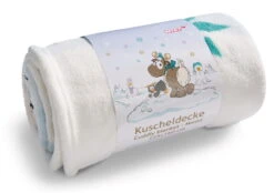 Nici 44158 Kuschel-Decke Winter Glamour Rentier Gans Pinguin 125x160cm Plüsch -Spielwarenladen 44158 02 ZA me