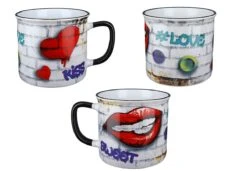 Gilde 44309 Keramik Tasse Streetart "Love" Ca. 390ml -Spielwarenladen 44309 4 14 2