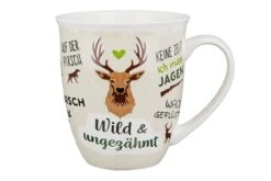 Gilde 44946 Jumbo-Tasse "Wild & Ungezähmt" Mit Sprüchen Ca. 400ml Porzellan