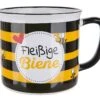 Gilde 46900 Keramik Tasse "Fleißige Biene" Schwarz-Gelb 400ml -Spielwarenladen 46900 1 51