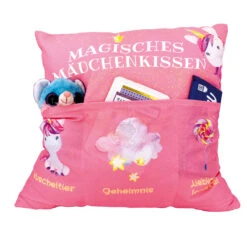 Hergo Sofahelden Kissen Mit Taschen 43x43cm - Mädchenkissen 8840