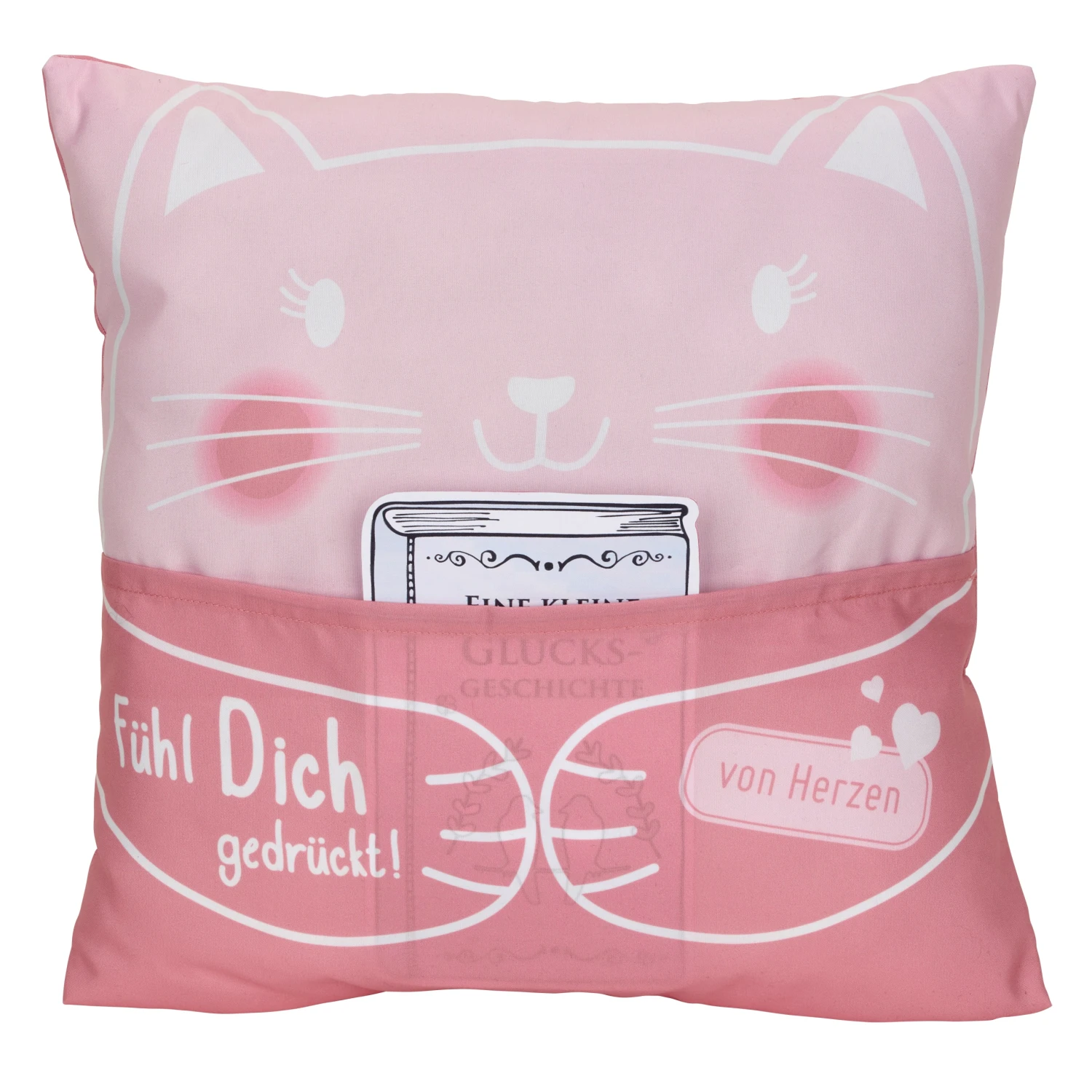 Hergo Sofahelden Kissen Mit Taschen 43x43cm - Kids Umarmung Katze 8955 3 Hergo Sofahelden Kissen Mit Taschen 43x43cm - Kids Umarmung Katze 8955