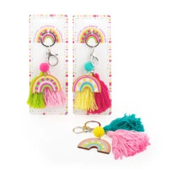 Trendhaus 954756 GOOD FEELINGS Schlüsselanhänger Regenbogen Grün - Rosa -Spielwarenladen 954756 b GOOD FEELINGS SA Regenbogen