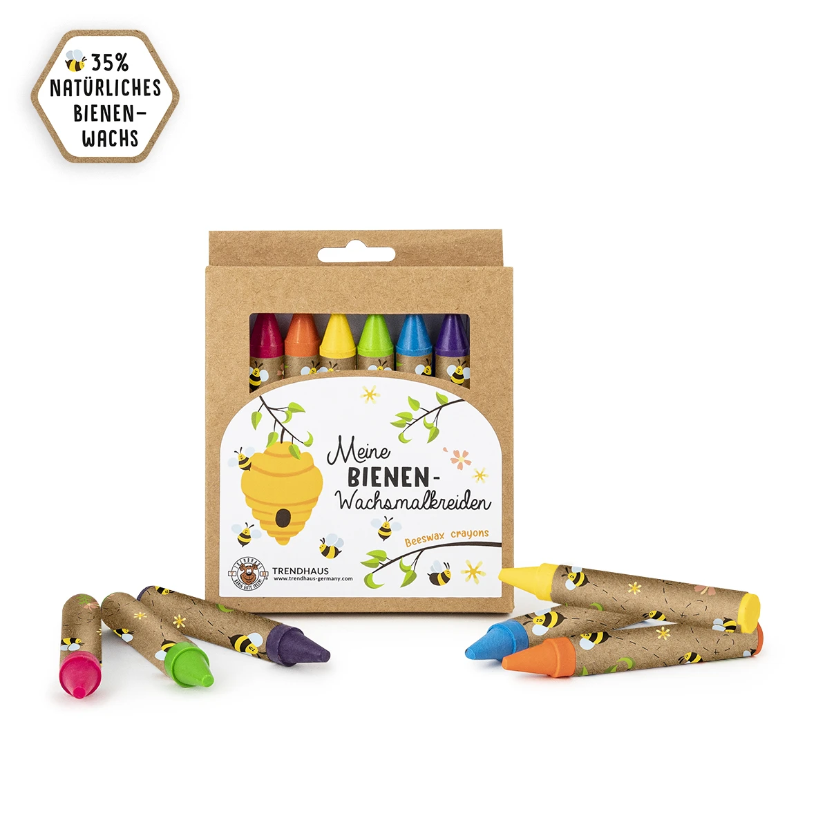Trendhaus 956941 Meine Bienenfreunde Bienen-Wachsmalkreiden Bienenwachs 6 Stifte 3 Trendhaus 956941 Meine Bienenfreunde Bienen-Wachsmalkreiden Bienenwachs 6 Stifte