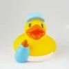 Gummiente Badeente Mit Quietsche - Baby Junge Hellblau Mit Flasche -Spielwarenladen Gummiente Badeente mit Quietsche Baby Junge hellblau mit Flasche