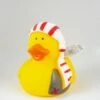 Gummiente Badeente Mit Quietsche - Pirat Mit Rot-weißem Tuch -Spielwarenladen Gummiente Badeente mit Quietsche Pirat mit rotem weissem Tuch
