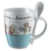 Nici 30053 Tasse Jolly "hmmm.." Blau Mit Löffel Porzellan Kaffeetasse Teetasse -Spielwarenladen NIC30053 1 a brandora